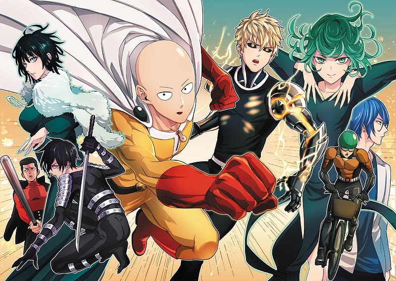 One Punch Man Wallpaper 4K, Game Art, Saitama, Genos, Boros