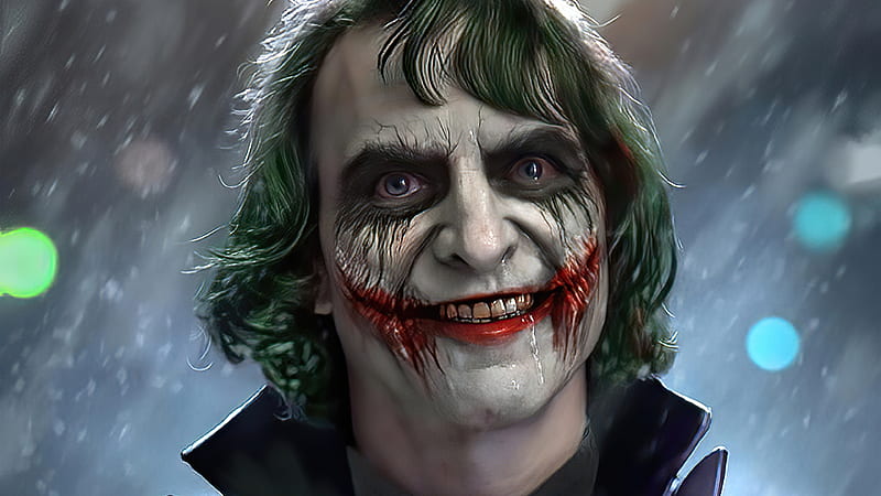 Joker Rainy Background Superheroes, HD wallpaper