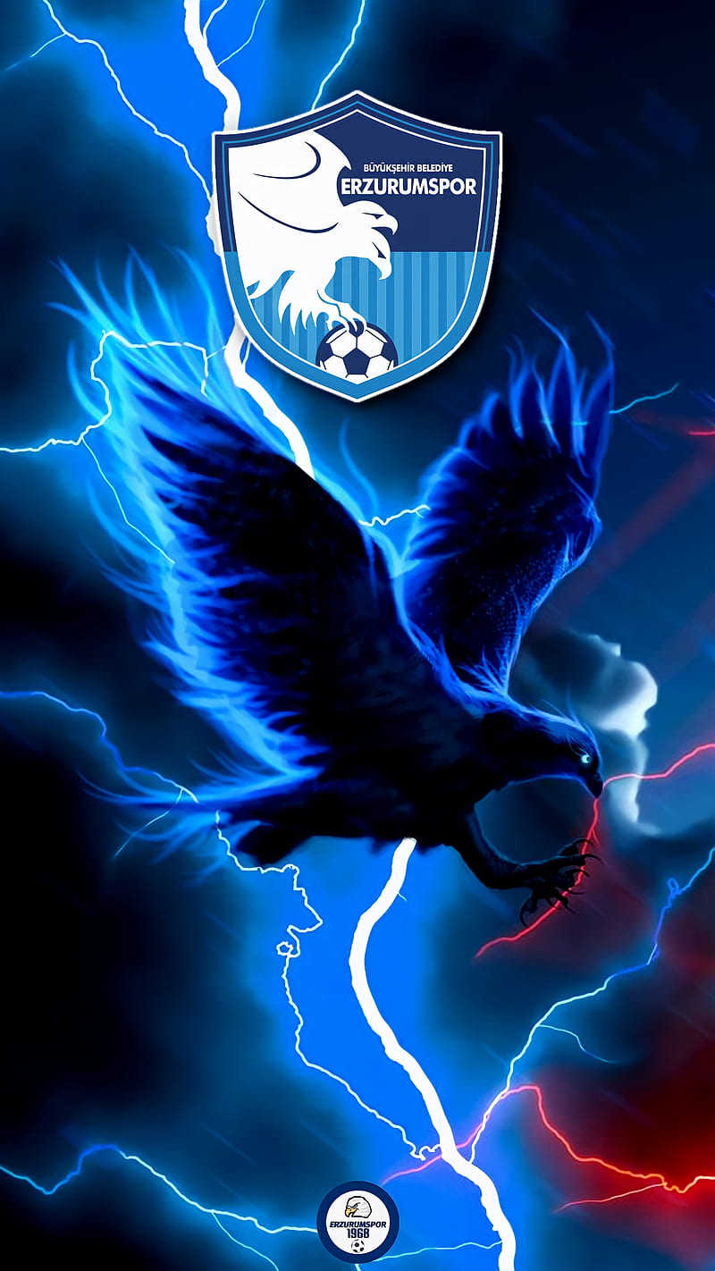 Erzurumspor, blue, erzurum, flag, turkey, HD phone wallpaper
