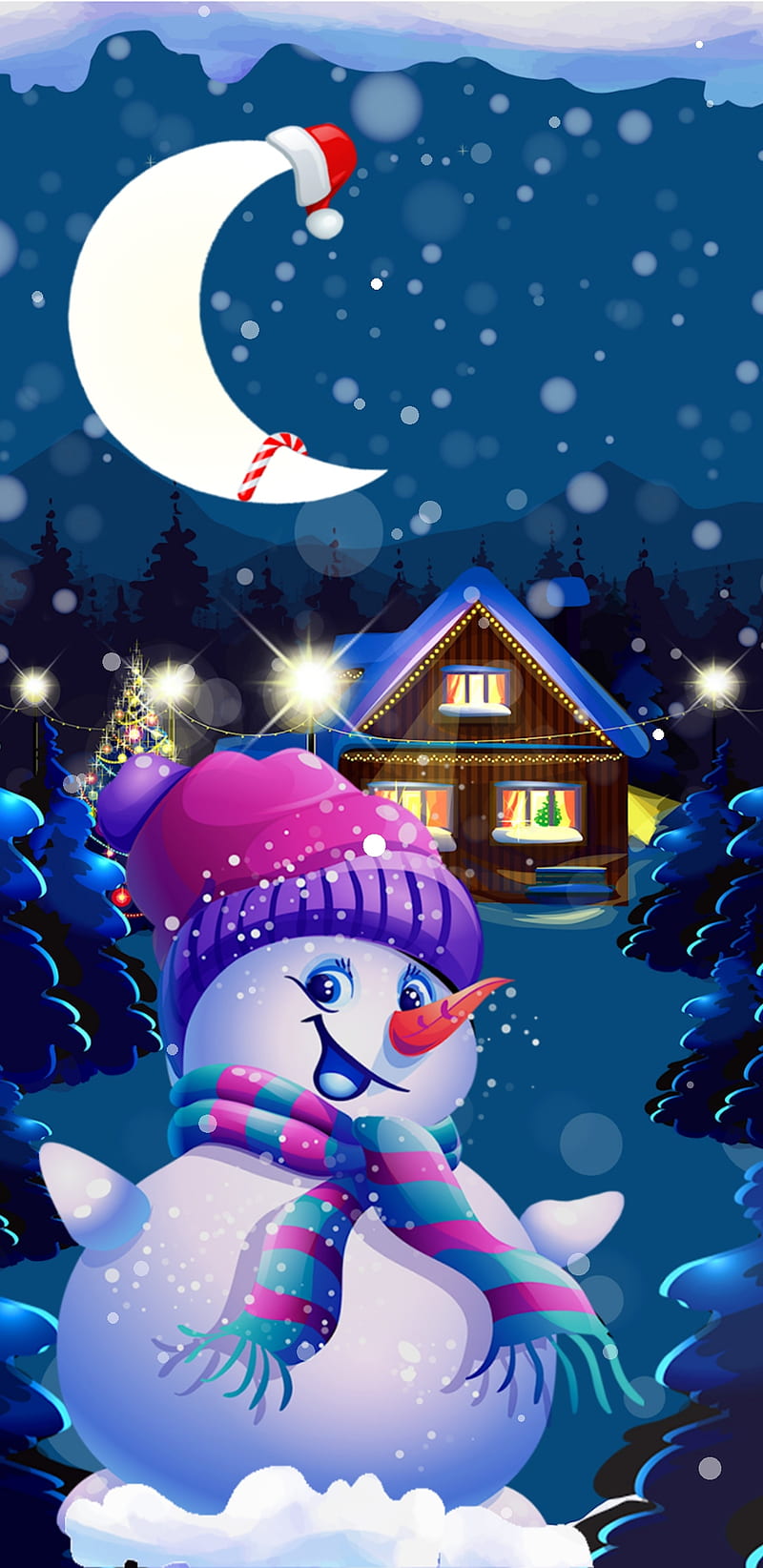 XmasSnowman , snowman, xmas, christmas, merry, snow, cute, HD phone wallpaper