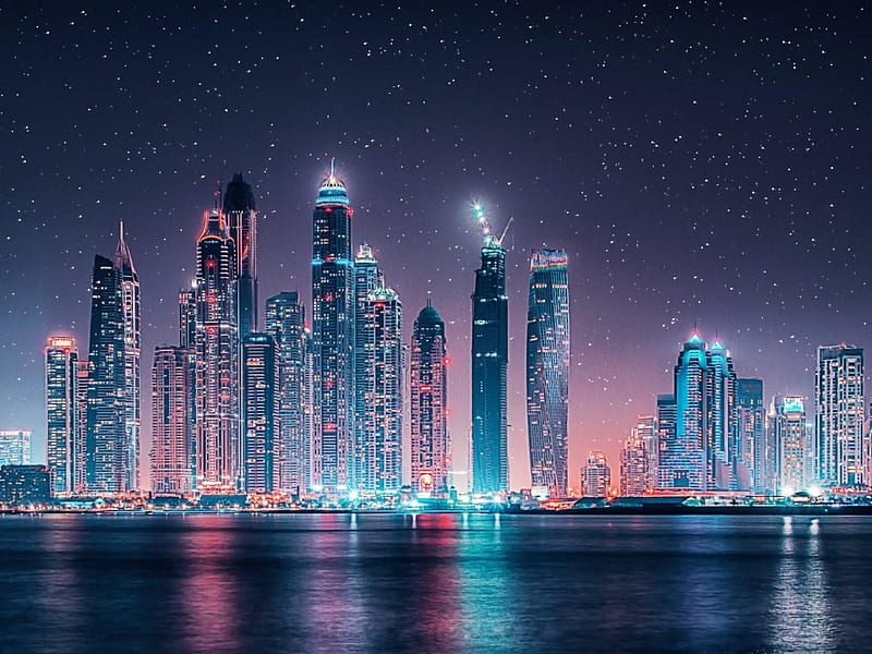 Dubai Skyline, Dubai Aesthetic, HD wallpaper