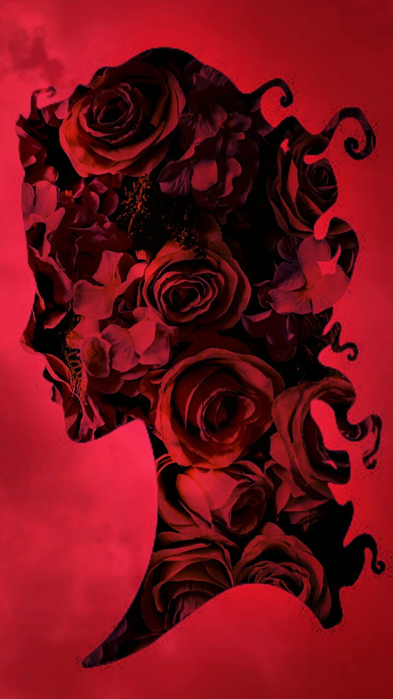 Rose Girl, girls, red, flowers, natural, love, people, roses, batuhan uyar, HD phone wallpaper