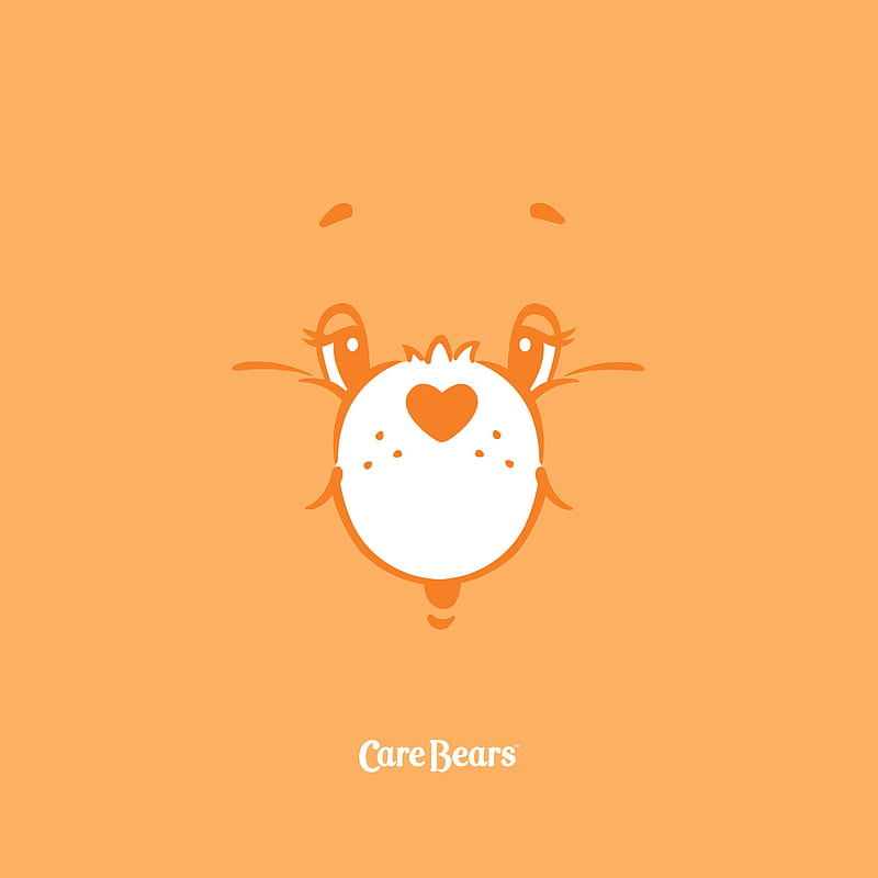 Classic Tenderheart, Care, care bears, cartoon, cool, cute, fun, minimal,  orange, HD phone wallpaper | Peakpx