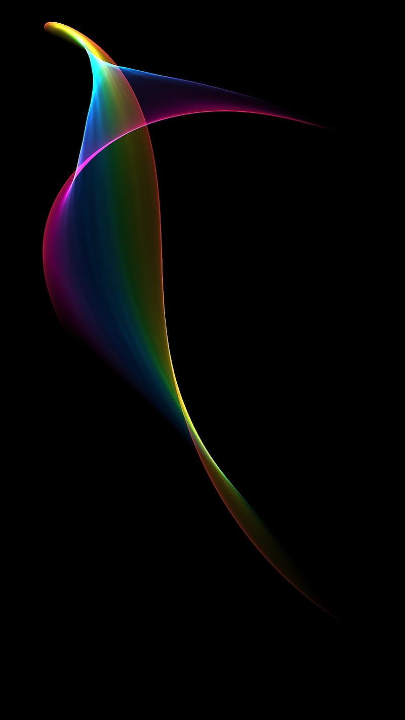 Amoled, black, color, dark rainbow, HD phone wallpaper | Peakpx