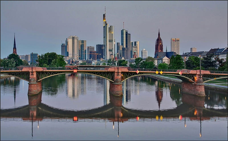 Frankfurt day, city, bonito, germany, frankfurt, HD wallpaper