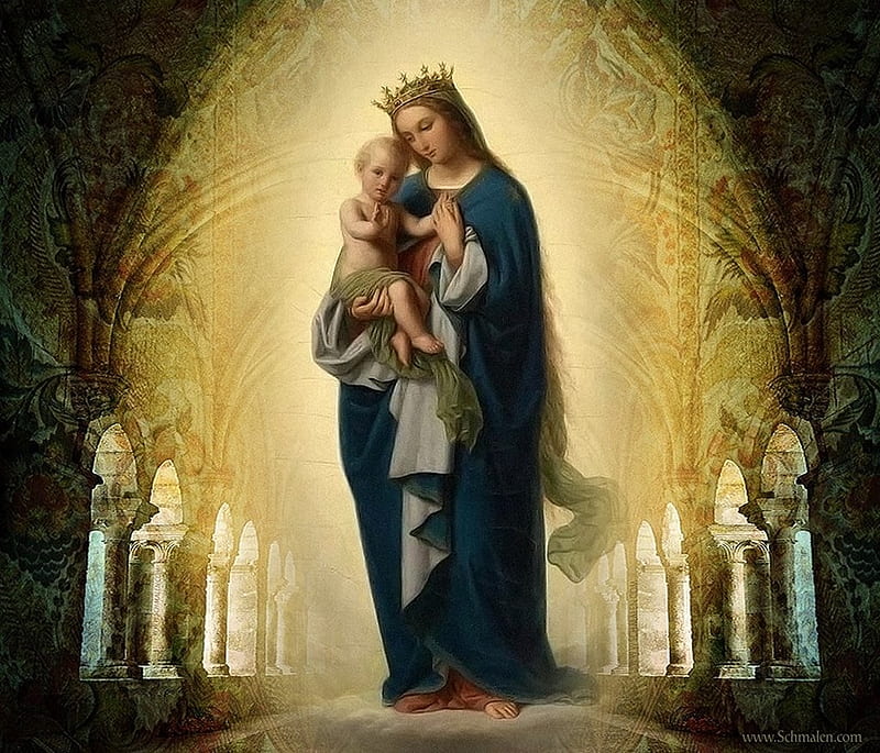 Blessed VirginMary, christ, jesus, virgin, mary, god, HD wallpaper