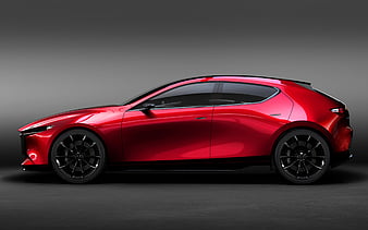 Mazda 3, 2019, hatchback, concept, new car, side view Mazda Kai, HD wallpaper