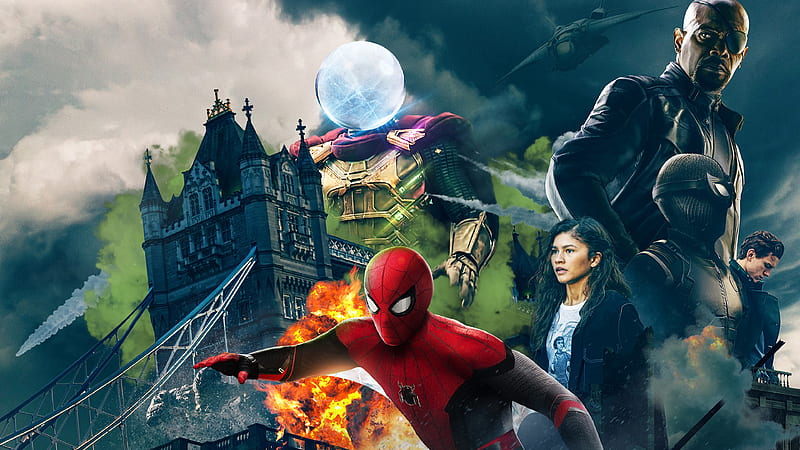 Spiderman Far Fromhome Character Poster, spiderman-far-from-home, movies, 2019-movies, superheroes, tom-holland, spiderman, HD wallpaper