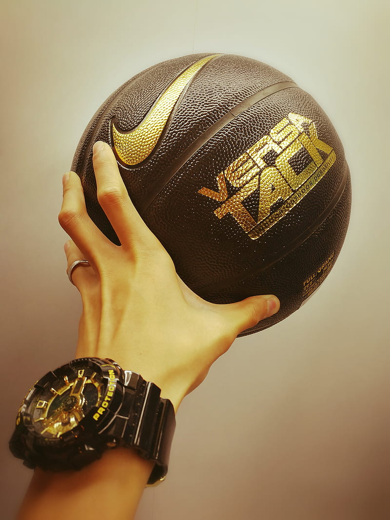 Basketball Nike, black and gold, gshock, nike basketball, versatack, HD phone wallpaper