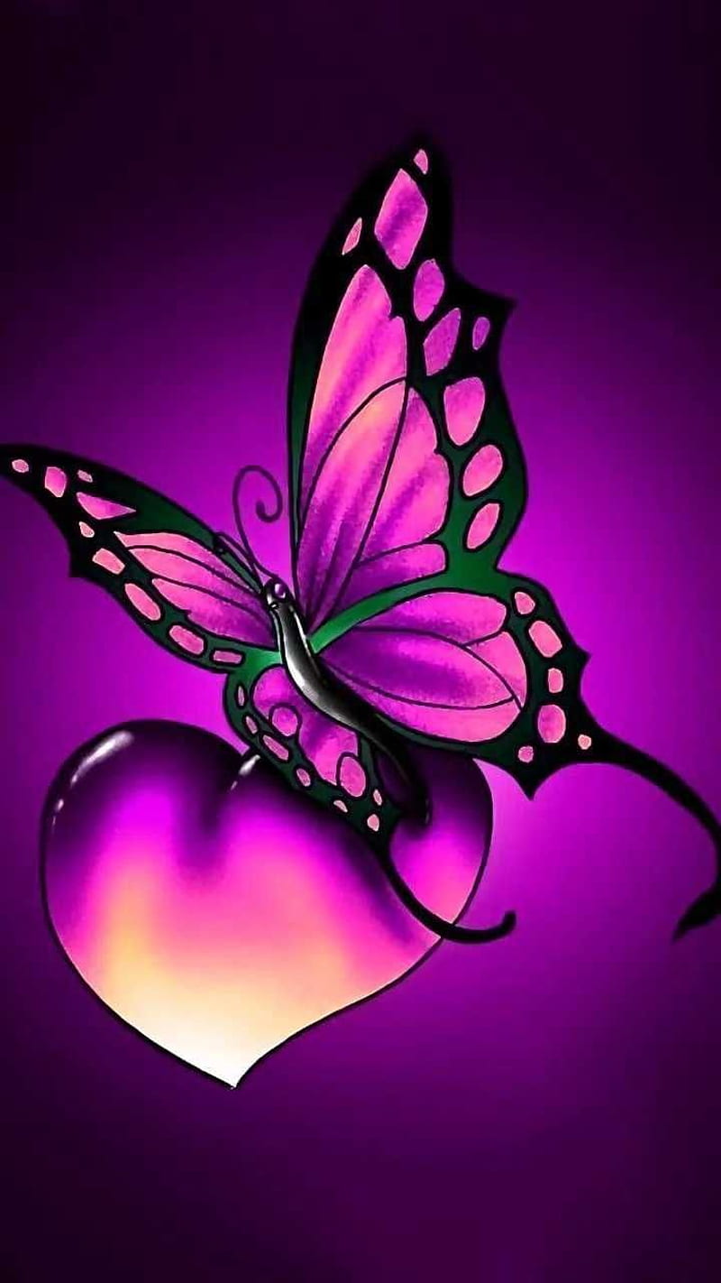 Purple Heart Discover more Butterfly, Heart, Love, Purple Heart ...