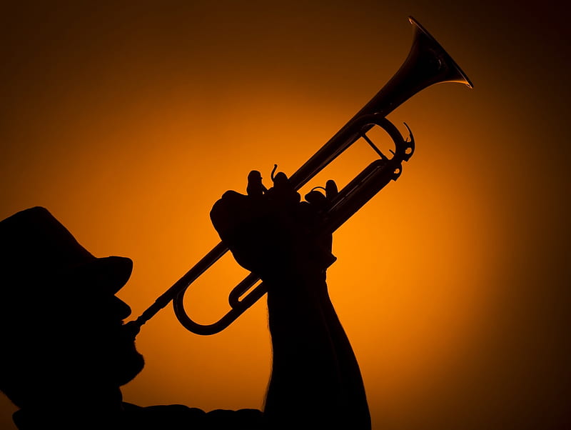 Trumpet player, instrumeny, music, HD wallpaper
