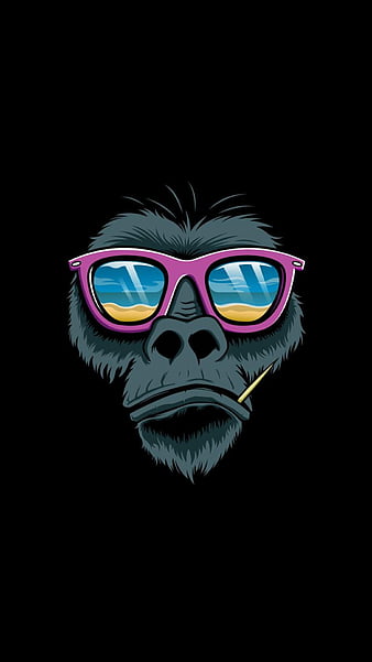 Premium Photo | Gorilla drawing wallpaper