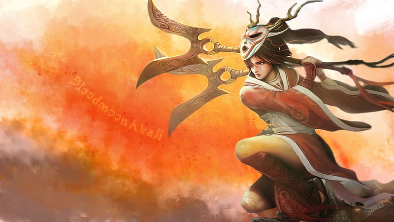 League Of Legends - Bloodmoon Akali, akali, game, lol, skin, bloodmoon skin, league of legends, HD wallpaper