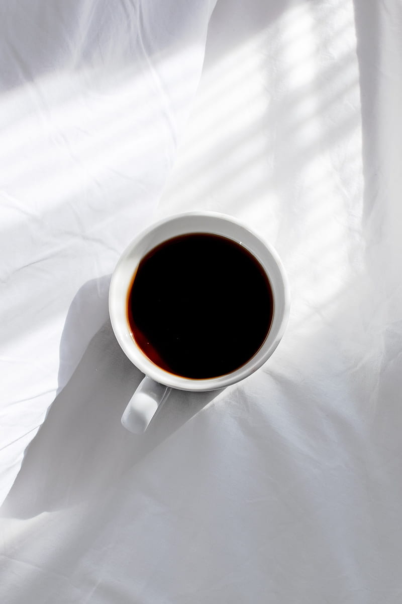 cup, coffee, white, drink, shadow, HD phone wallpaper