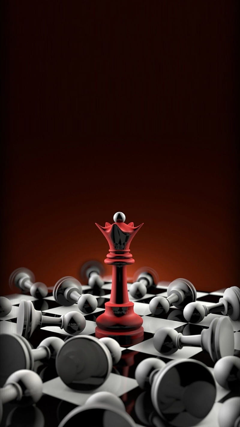 Chess, game, red, soldiers, HD phone wallpaper | Peakpx