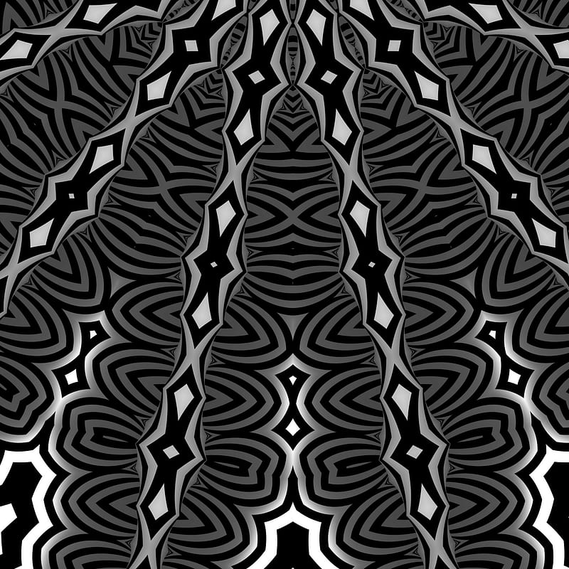 Psych, 3d, black, black and white, white, HD phone wallpaper
