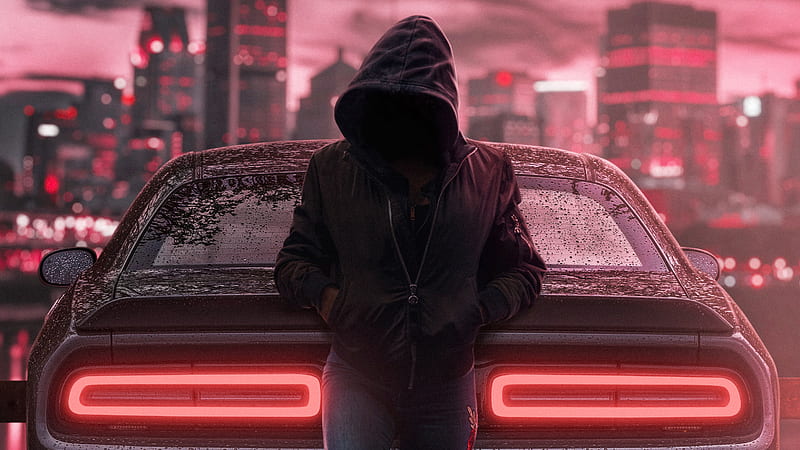 Challenger Hoodie Anonymus Guy, hoodie, anonymus, graphy, dodge-challenger, HD wallpaper
