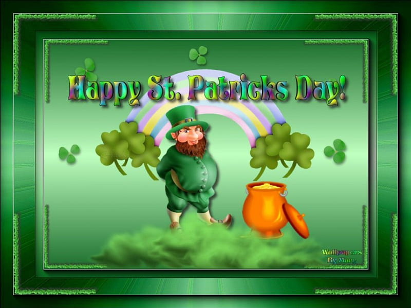 Saint Patricks Day Goodies, Irish, Elves, Clover, SaintPatricksDay, Leprechauns, Green, Elf, PotOfGold, StPatricksDay, HD wallpaper