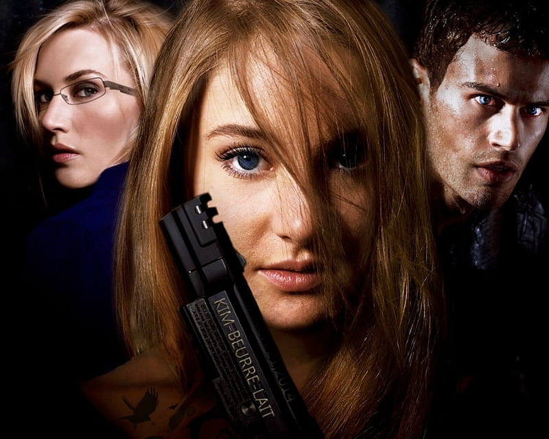 Divergent (2014), movie, divergent, Theo James, man, Kate Winslet, fantasy, jeanine, gun, girl, four, actress, Shailene Woodley, face, actor, triss, HD wallpaper