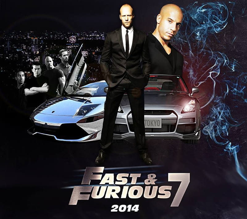 Fast and Furious 7, 2014, action, car, movie, new, seven, HD wallpaper