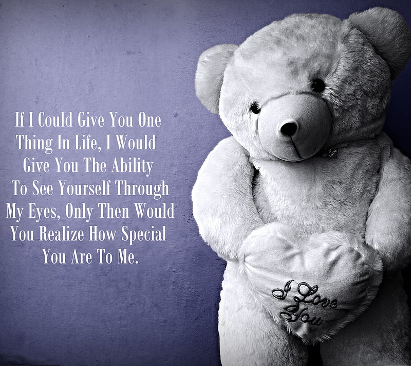 That SPECIAL One, awesome, bear, heart, love, nice, one, partner, special, teddy, that, HD wallpaper