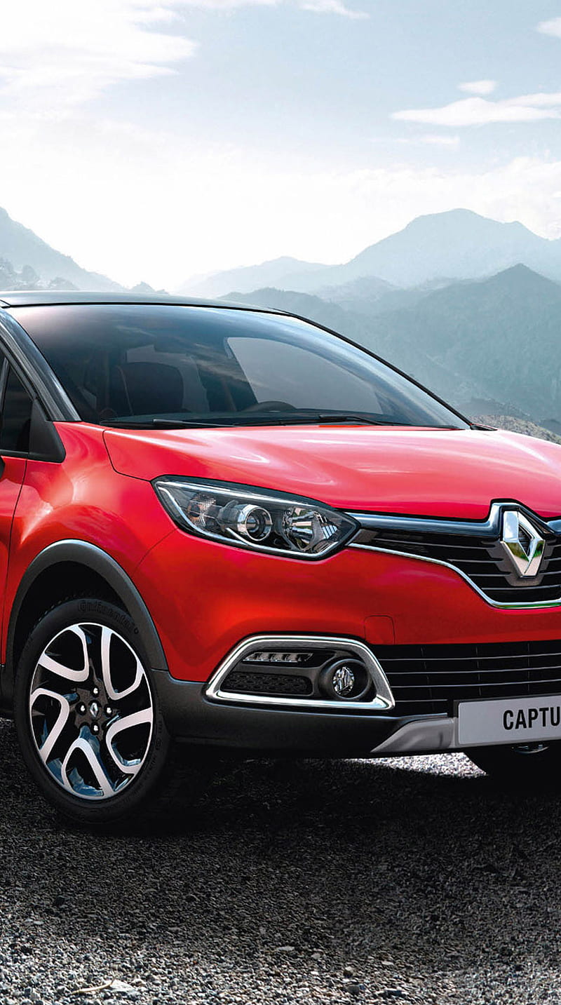 Renault Captur, car, mountain, HD phone wallpaper