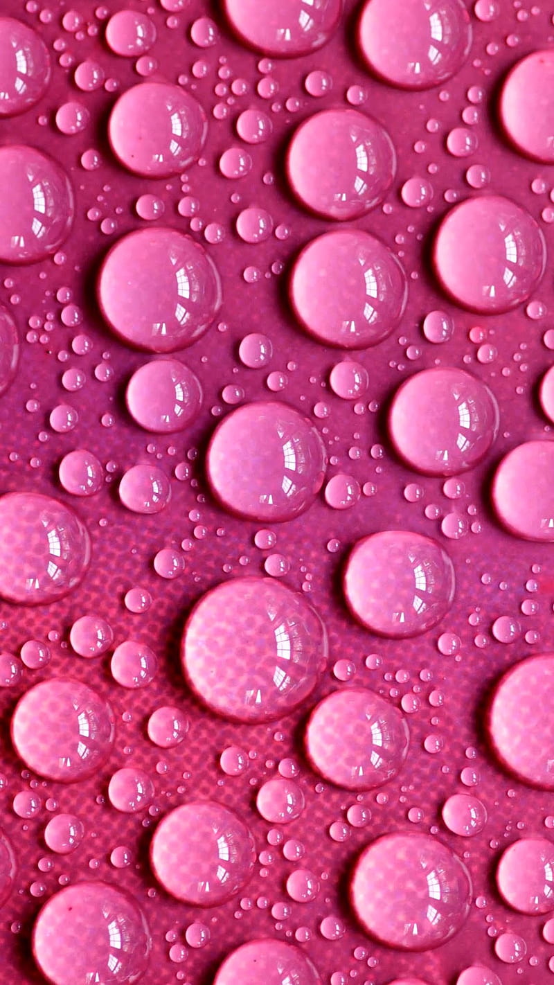 Pink Water Drops, HD phone wallpaper