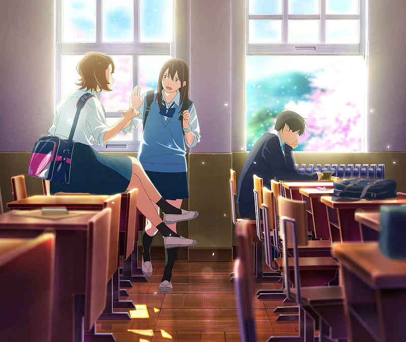Anime, I Want To Eat Your Pancreas, Haruki Shiga, Kyouko Takimoto, Sakura Yamauchi, HD wallpaper