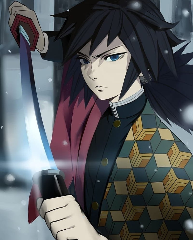 Tomioka , anime, demon slayer, sword, tomioka giyu, HD phone wallpaper