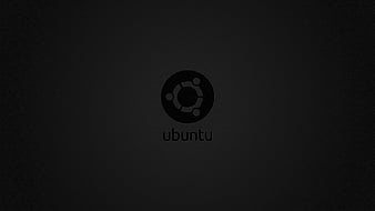 Ubuntu, dark stamped, linux, dark, ubuntu, simple, textured, HD wallpaper