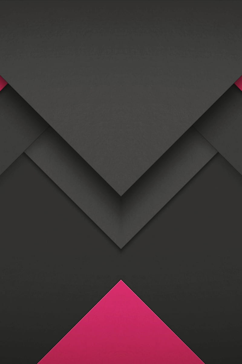 Material design 49, android, black, pink, geometric, , new, best, HD phone  wallpaper | Peakpx