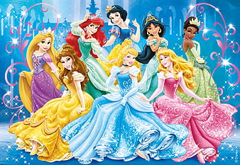 Disney Princess & Background For, Aesthetic Cartoon Disney, HD