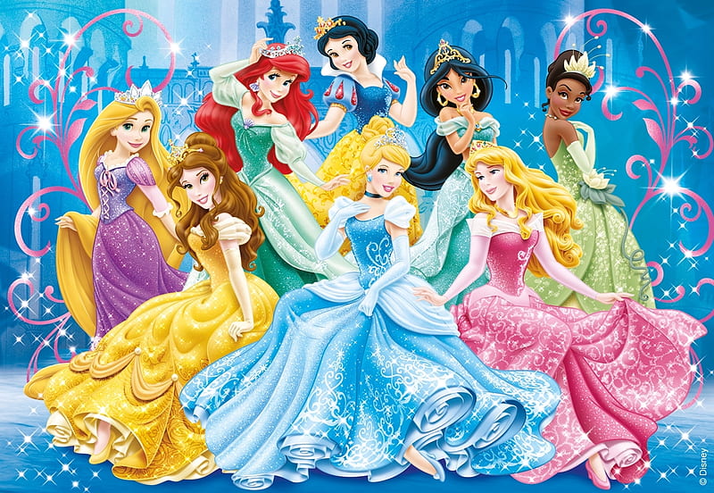 Dsney princesses, world, fantasy, dress, luminos, girl, princess, pink,  disney, HD wallpaper | Peakpx