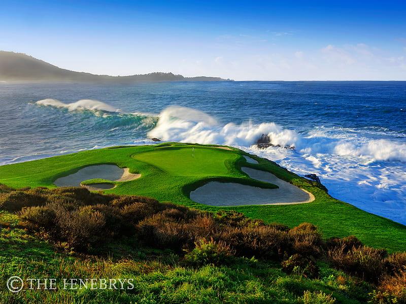 Pebble Beach Golf Course, Ocean Golf, HD wallpaper