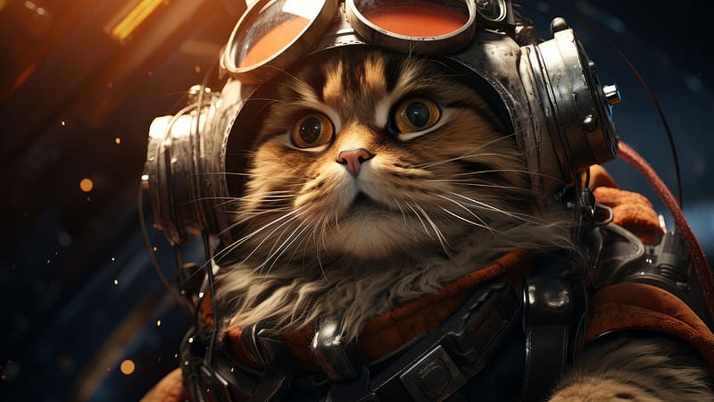 cat, space, user avatar, HD wallpaper