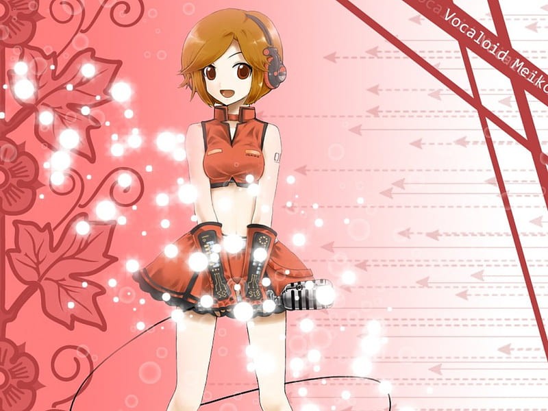 Vocaloid Meiko, Cute, Vocaloid, Sakine Meiko, Female, Meiko, HD wallpaper