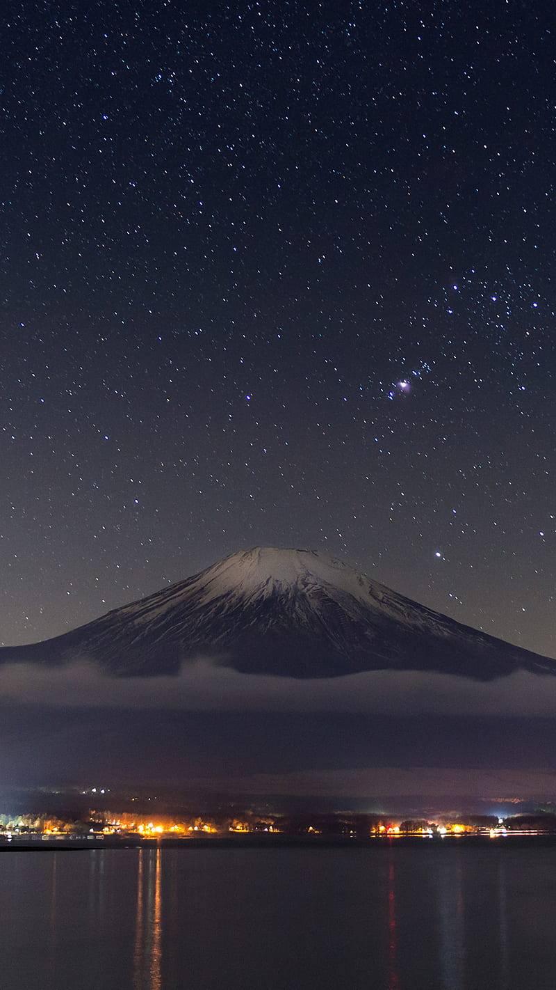 Monte Fuji Japon Q, japan, monte fuji, mt fuji, nature, nature, snow, HD phone wallpaper