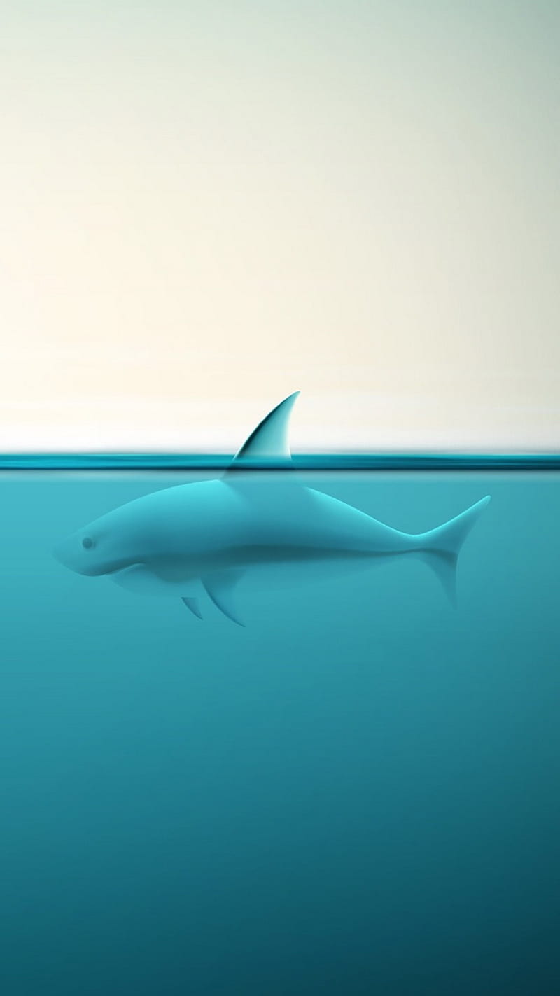 Shark, 3d, abstract, animals, ocean, sea, teeth, water, HD phone wallpaper