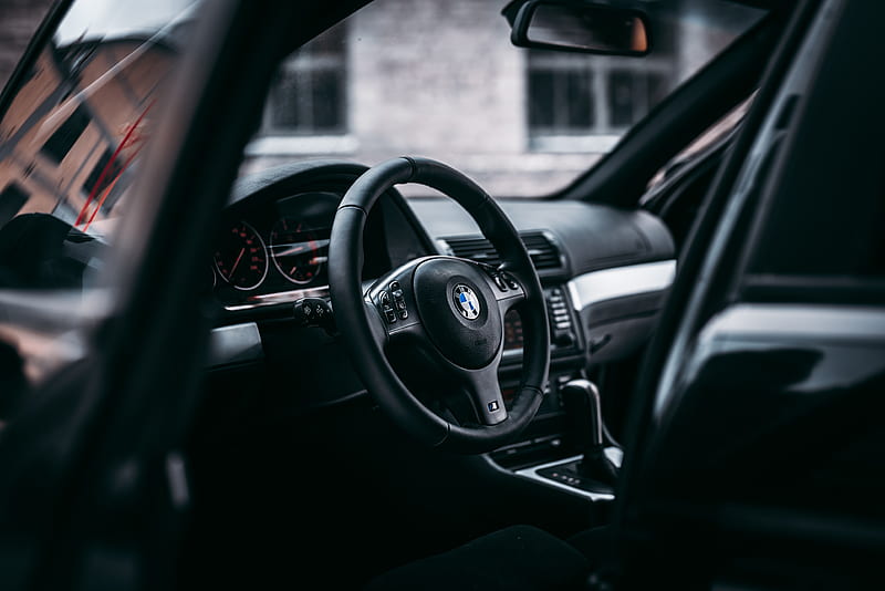 bmw, steering wheel, car, car interior, HD wallpaper
