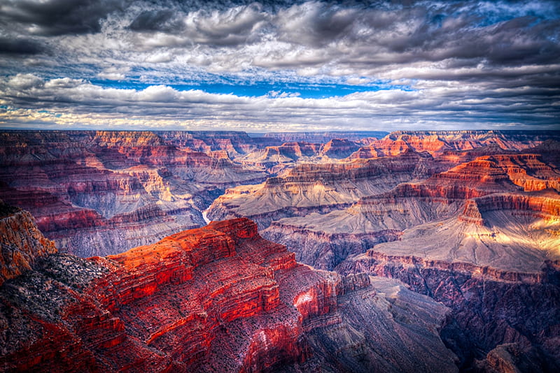 Grand Canyon, national, clouds, nice, splendor, scenario, paisage, USA, paysage, mountainscape, sky, hotography, cool, mountains, awesome, Arizona, landscape, scenic, panoramic view, bonito, canyon, valley, graphy, parks, scenery, amazing, national parks, view, paisagem, nature, natural, scene, HD wallpaper