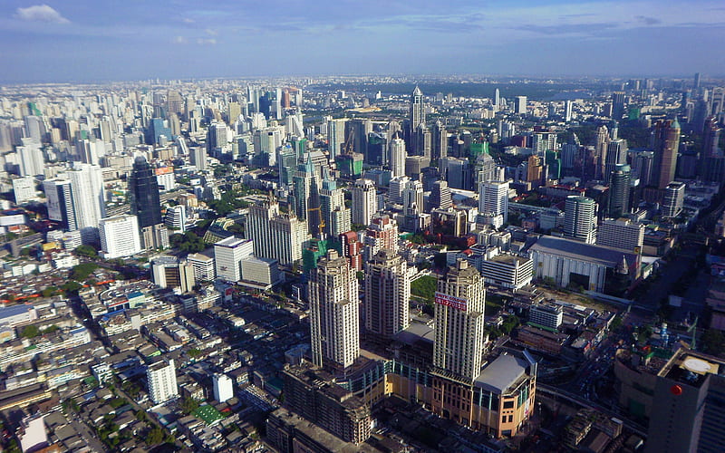bangkok from above-Architecture Decoration landscape, HD wallpaper
