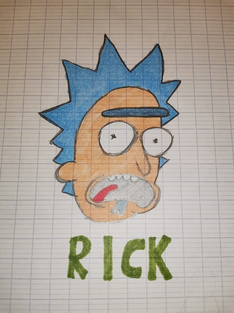Rick draw, dessin, rick and morty, HD phone wallpaper