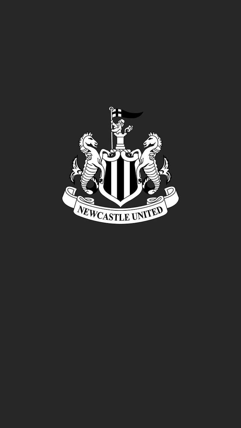 Newcastle United, black, football, logo, newcastle, premier league, soccer, sport, united, HD phone wallpaper