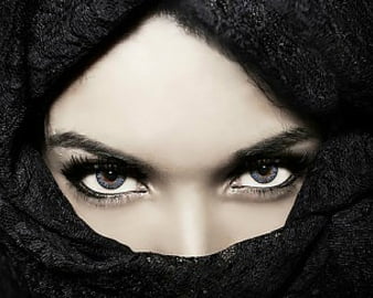 Mysterious woman, model, woman, veil, eye, HD wallpaper | Peakpx