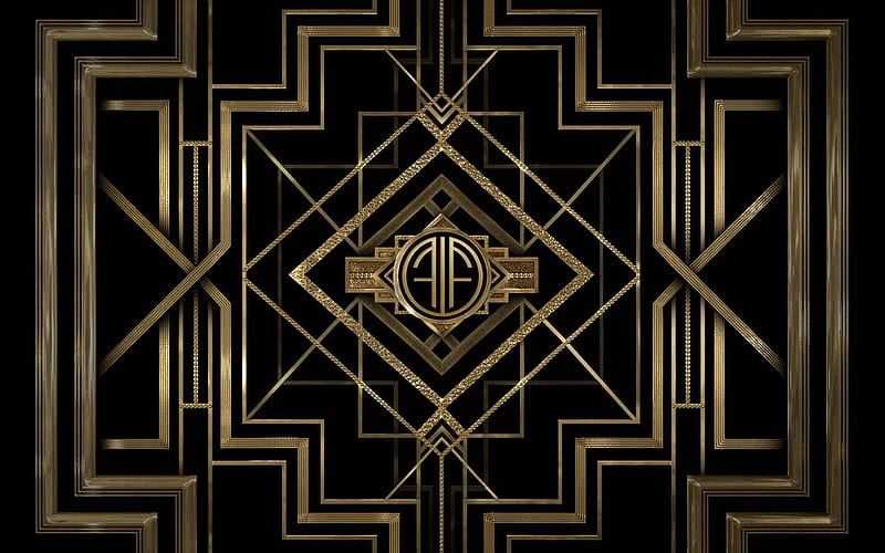 Black And Gold Pattern Art Deco, Gold Egypt, HD wallpaper