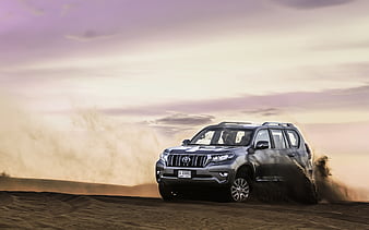 Toyota Prado, desert, 2018, SUVs, offroad, japanese cars, new Prado, Land Cruiser Prado, Toyota, HD wallpaper