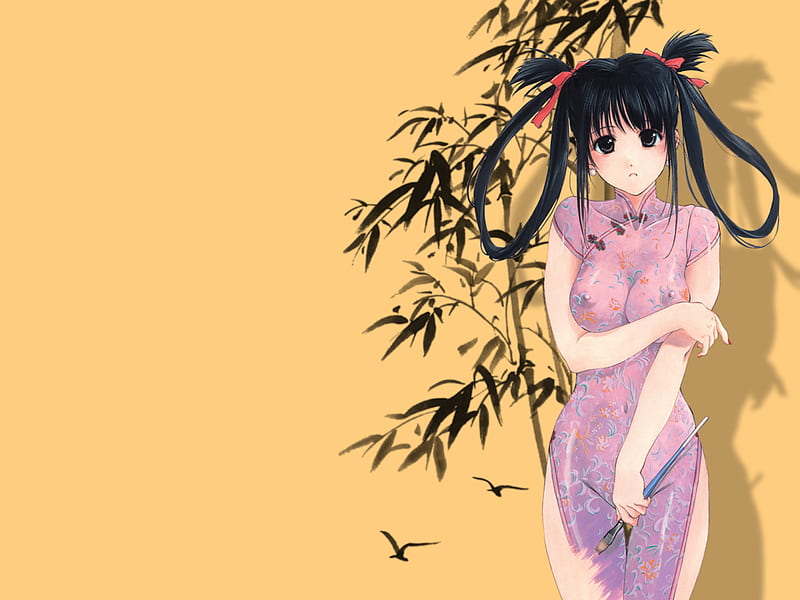 china girl cosplay, dress, anime china, hot, girls, sexy, other, HD wallpaper