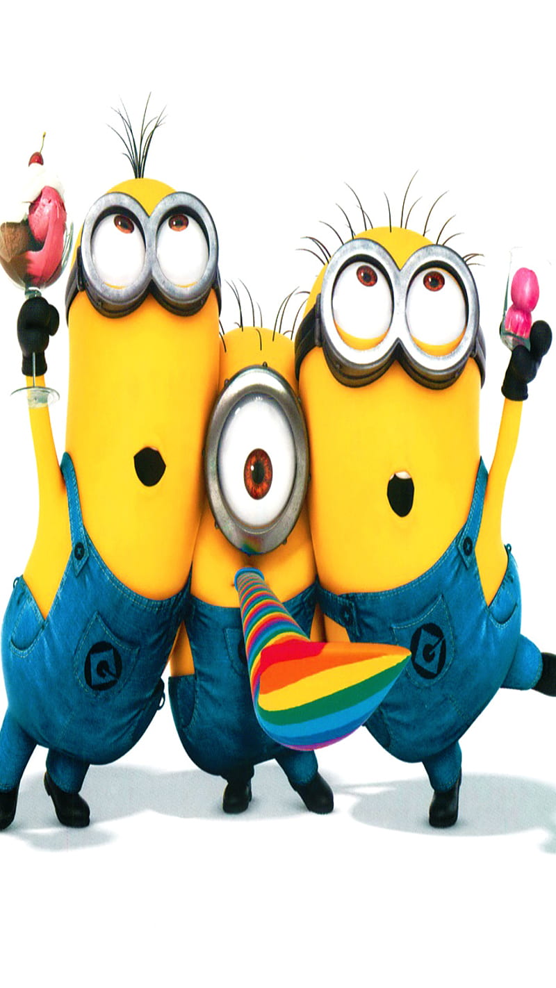 friend, excited, minion, party, friends, family, drawing, love, os, bangla, india, HD phone wallpaper