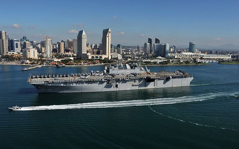 Military, Warship, Amphibious Assault Ship, Uss Makin Island (L 8), Warships, HD wallpaper