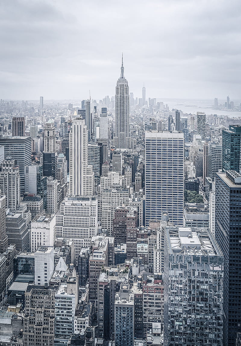 city, architecture, buildings, skyscraper, new york, usa, HD phone wallpaper